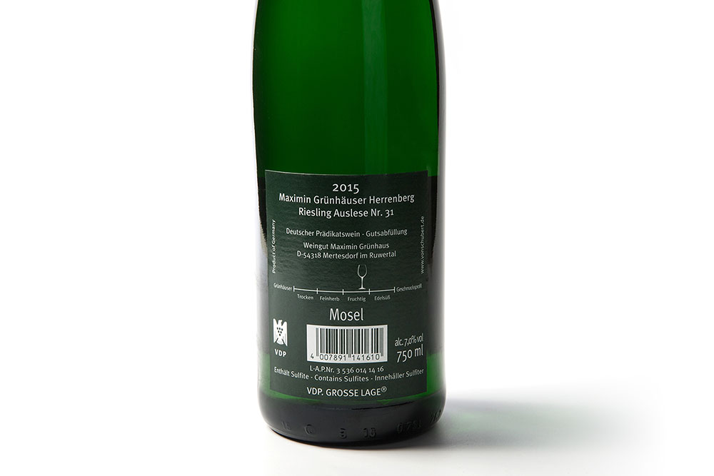 漫绿园海伦堡精选31号白葡萄酒2015|Maxmin Grunhaus Herrenberg Riesling Auslese Nr. 31 2015_白葡萄酒_意活网