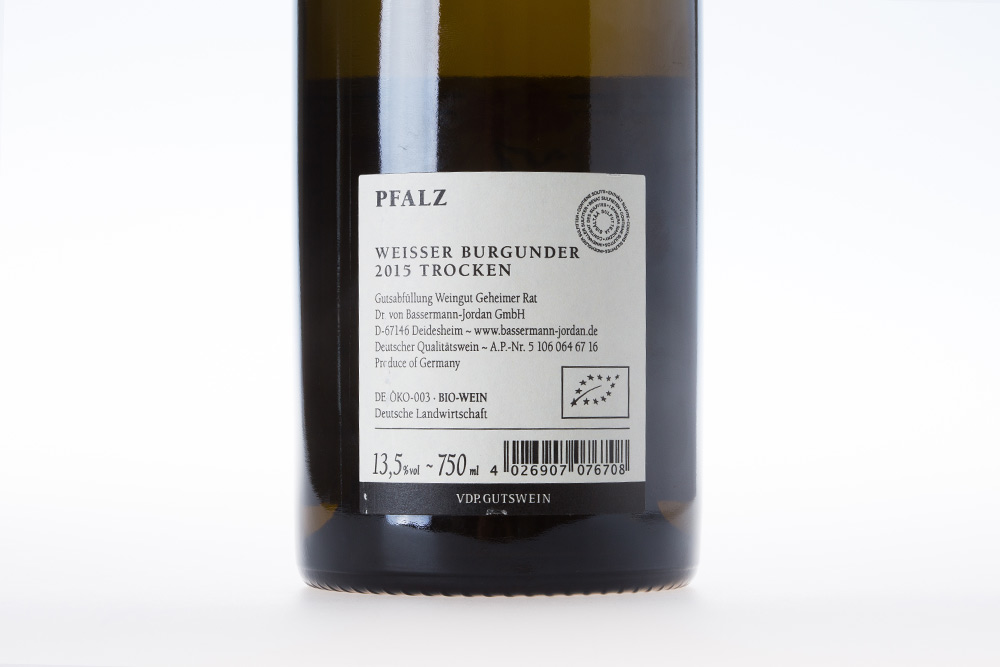 巴塞曼乔丹S系列白皮诺白葡萄酒2015|Bassermann Jordan Weisser Burgunder 