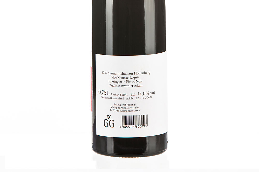 奥凯乐峭壁园黑皮诺GG红葡萄酒2015|August kesseler Hollenberg Pinot Noir GG 2015_红葡萄酒_意活网