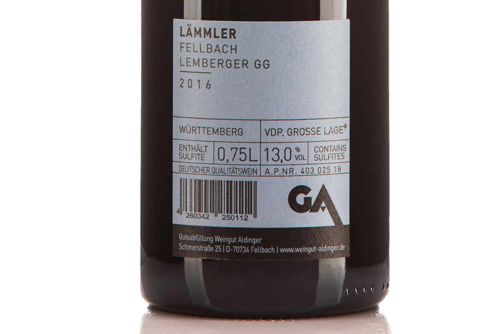 傲阁向日园林伯格GG红葡萄酒2016|Aldinger FELLBACH LAMMLER LEMBERGER GG 2016_红葡萄酒_意活网