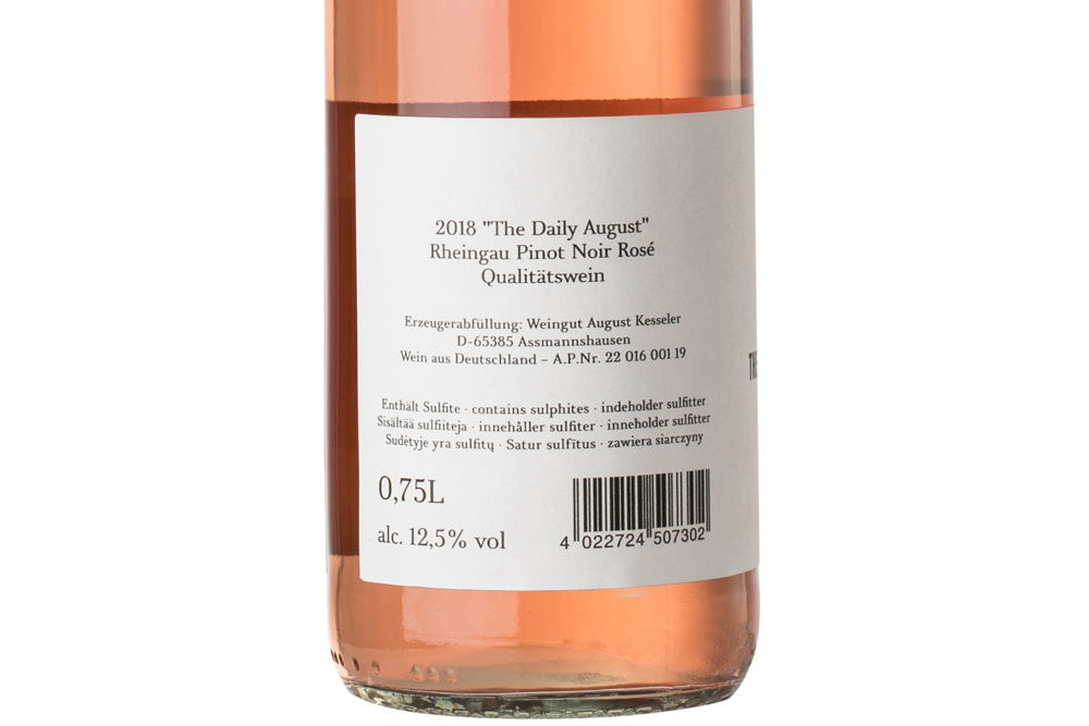 奥凯乐天天黑皮诺桃红葡萄酒2018|August Kesseler The Daily August Pinot Noir Rose 2018_桃红葡萄酒_意活网