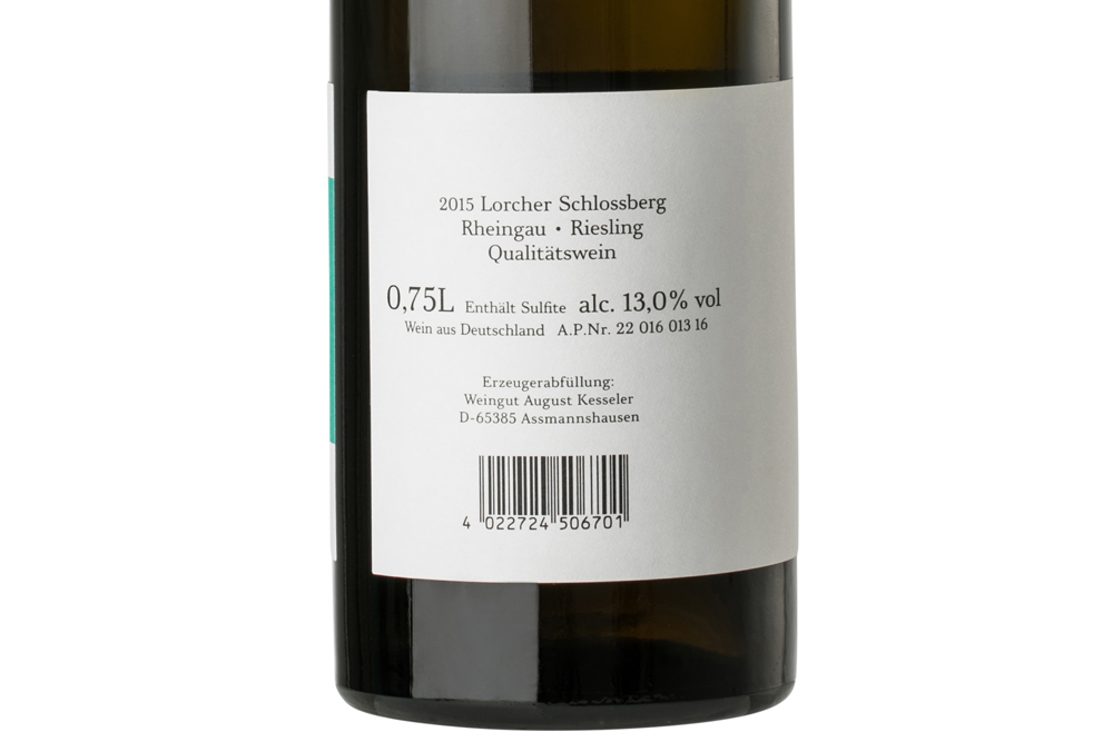 奥凯乐施乐园老藤雷司令白葡萄酒2015|August kesseler abte reben schlossberg riesling 2015_白葡萄酒_意活网