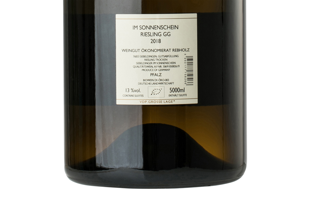 雷布霍兹太阳园雷司令GG白葡萄酒2018|Rebholz im Sonnenschein Riesling GG 2018 5L_白葡萄酒_意活网