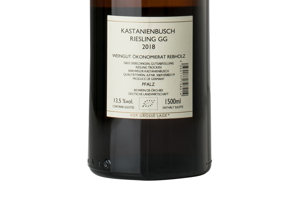 雷布霍兹卡丹米堡雷司令GG白葡萄酒2018|Rebholz Kastanienbusch Riesling GG 2018 1.5L_白葡萄酒_意活网