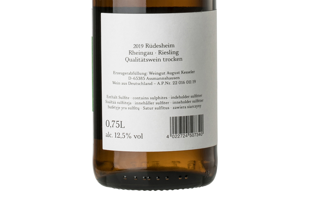 傲客吕德村雷司令白葡萄酒2019|August Kesseler Rudesheim Riesling 2019_白葡萄酒_意活网