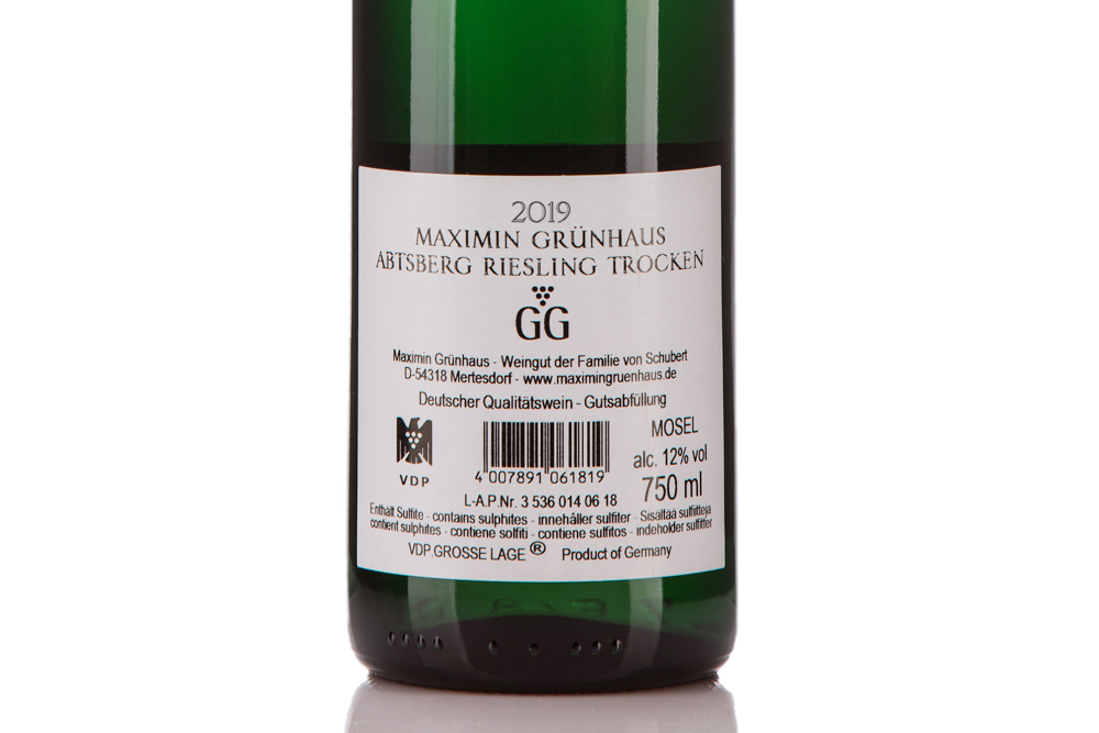 漫翠园雅思堡雷司令GG白葡萄酒2019|Maximin Grunhaus Abtsberg Riesling GG 2019_白葡萄酒_意活网