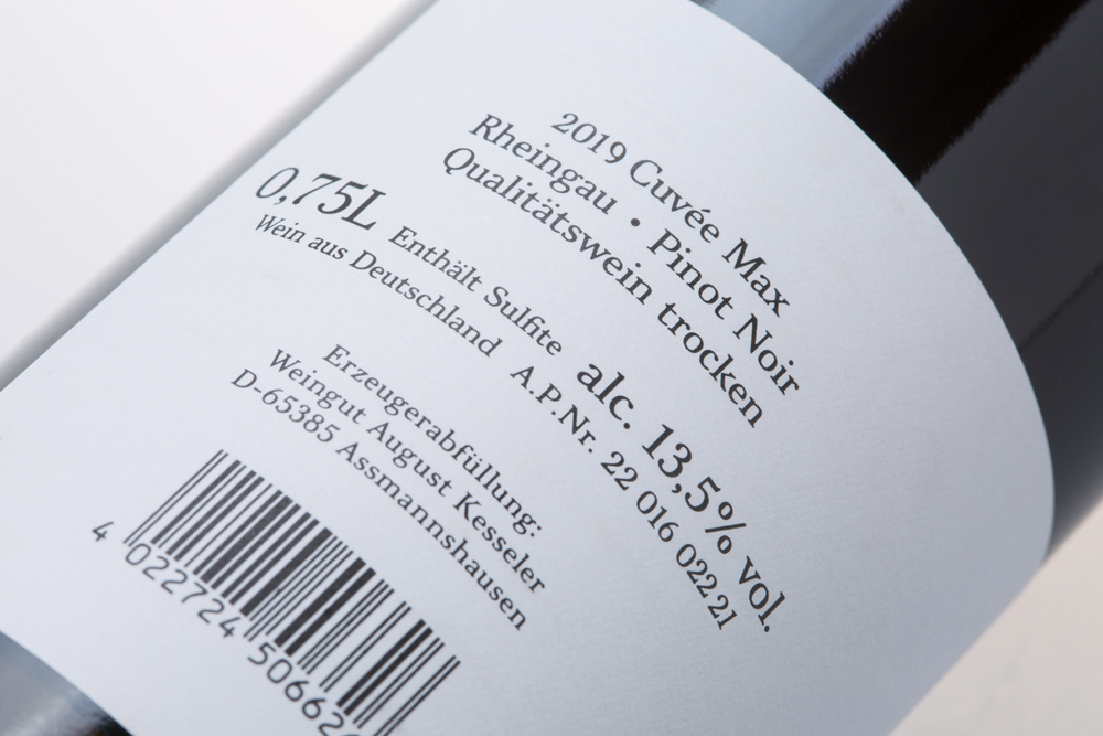 傲客窖藏黑皮诺红葡萄酒2019|August Kesseler Cuvée Max Pinot Noir 2019_红葡萄酒_意活网