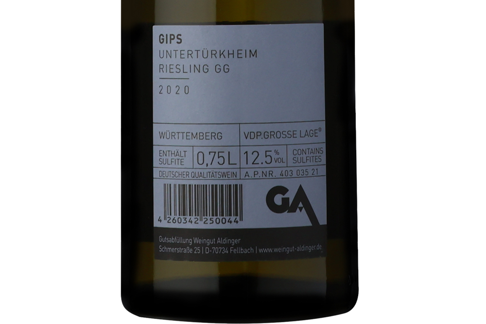 傲杰玛丽石雷司令GG白葡萄酒2020|Aldinger Gips Marienglas Riesling GG 2020_白葡萄酒_意活网